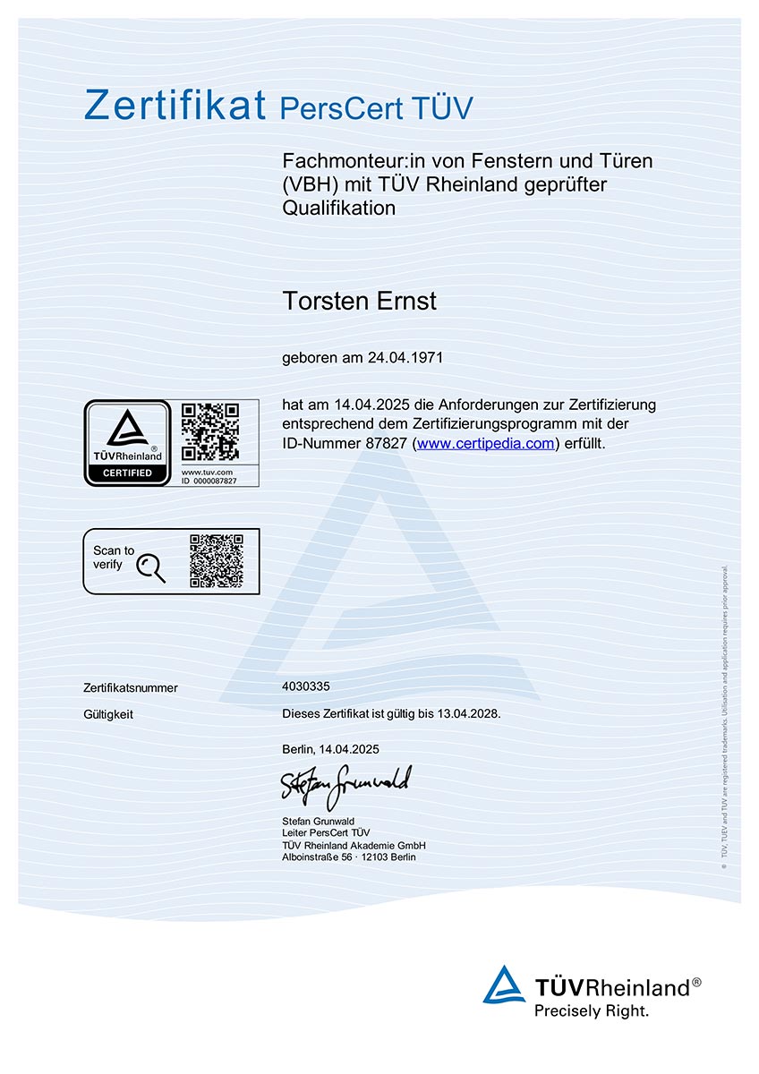 Tüv Zertifikat